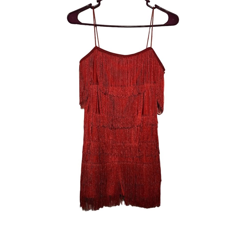 NWT Sincerely Jules Red Fringe Romper